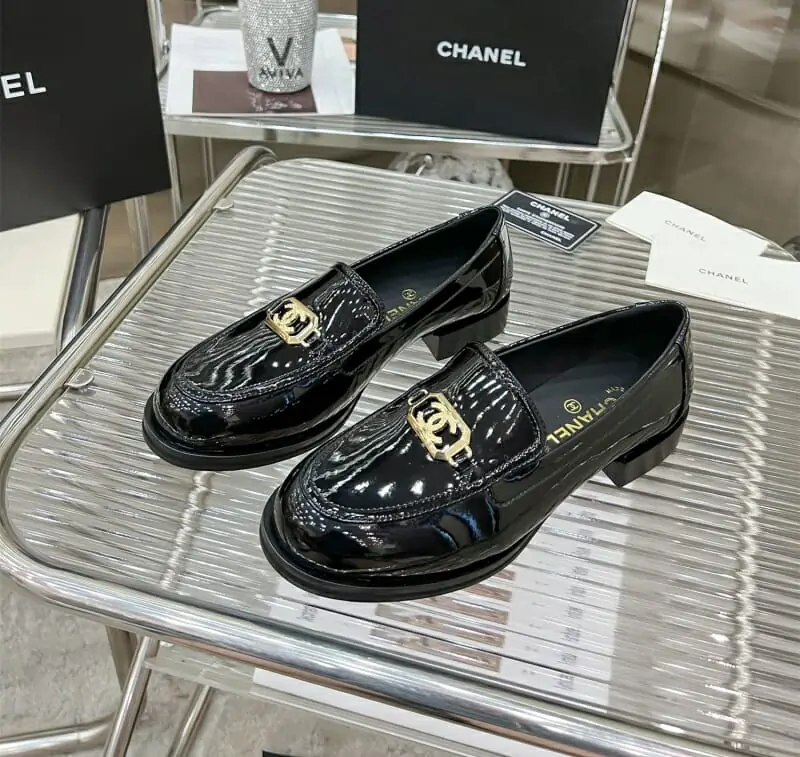 chanel cuir chaussures pour femme s_1245b4b